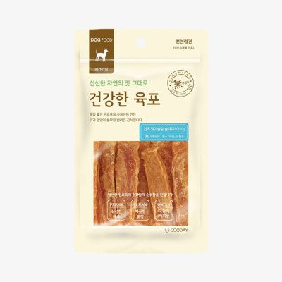 굿데이 건강한육포 건조 닭가슴살 슬라이스 100g