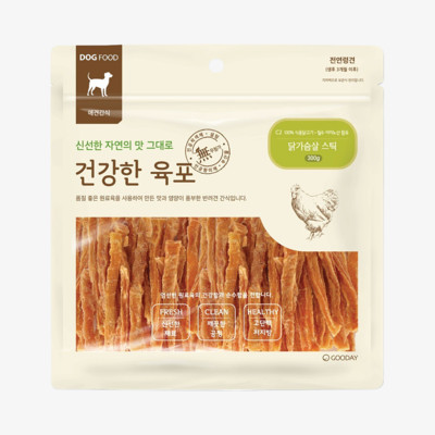 굿데이 건강한육포 닭가슴살 스틱 300g