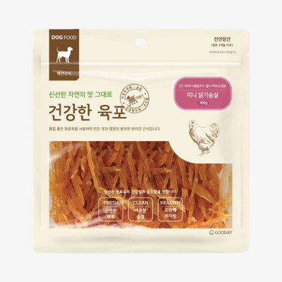 굿데이 건강한육포 미니 닭가슴살 300g