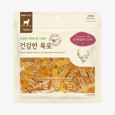 굿데이 건강한육포 닭가슴살말이 고구마 300g