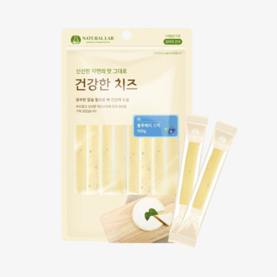네츄럴랩 건강한치즈 스틱 블루베리 100g