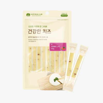 네츄럴랩 건강한치즈 스틱 크랜베리 100g