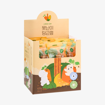 로렌츠 못난이 당근껌 21개입
