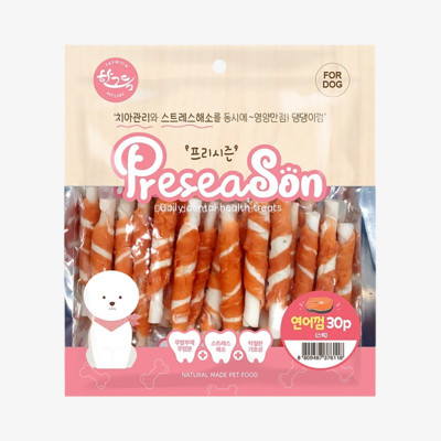 프리시즌 딩고껌 연어 스틱 30개입