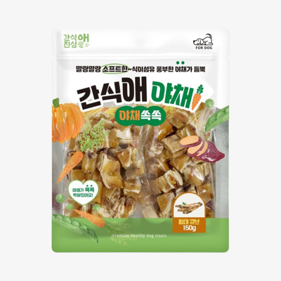 간식애 야채 소프트 황태 큐브 150g