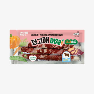 딩고애 야채 마블링 스틱 M 소고기 3개입
