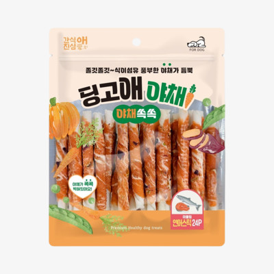 딩고애 야채 마블링 스틱 S 연어 24개입