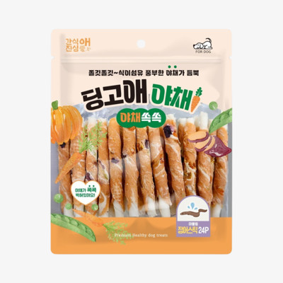 딩고애 야채 마블링 스틱 S 장어 24개입