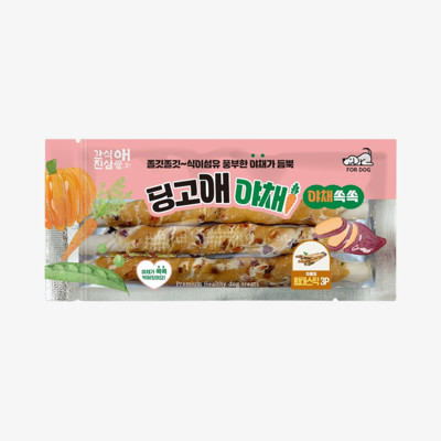 딩고애 야채 마블링 스틱 M 황태 3개입