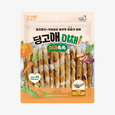 딩고애 야채 마블링 스틱 S 황태 24개입