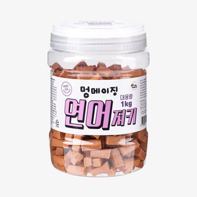 멍메이징 대용량 져키 연어 1kg