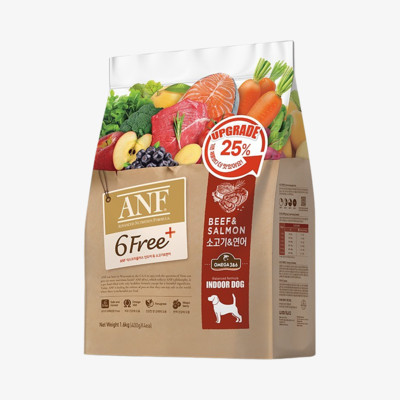 ANF 식스프리플러스 인도어 독 소고기&연어 1.6kg