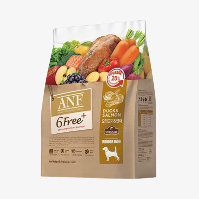 ANF 식스프리플러스 인도어 독 오리고기&연어 5.6kg