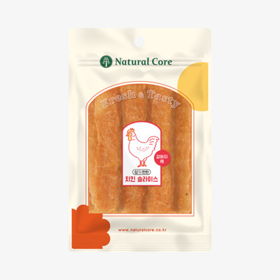 네츄럴코어 씹기편한 치킨 슬라이스 75g