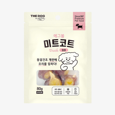 더독 미트코트 에그볼 오리 80g