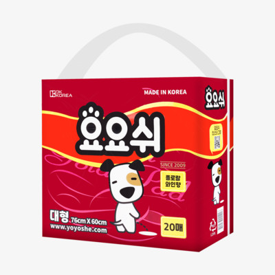 요요쉬 패드 대형 플로랄와인 20매