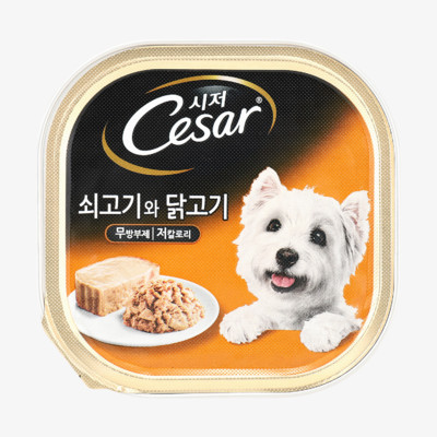 시저 쇠고기와 닭고기 캔 100g