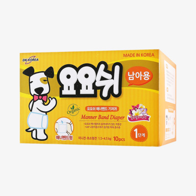 요요쉬 수컷용 매너밴드 기저귀 1단계 10매