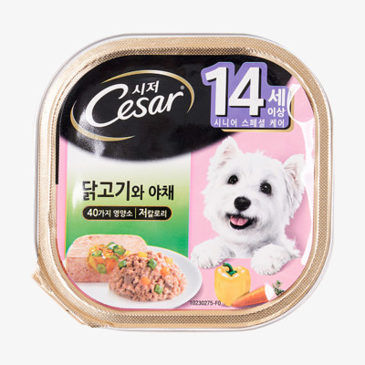 시저 14세이상 닭고기와 야채 캔 100g