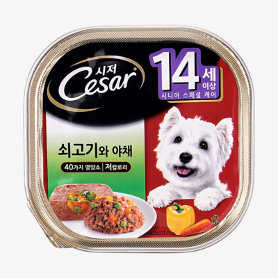 시저 14세이상 쇠고기와 야채 캔 100g