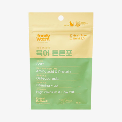푸디웜 북어 튼튼포 15g