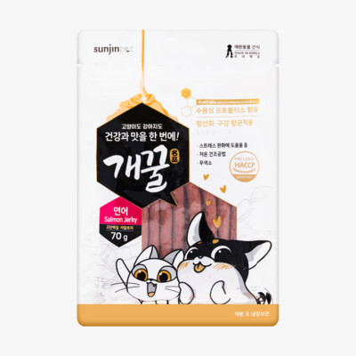 개꿀 연어 저키 70g