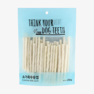 THINK YOUR DOG TEETH 소가죽우유껌 44개입