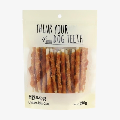 THINK YOUR DOG TEETH 치킨우유껌스틱 24개입