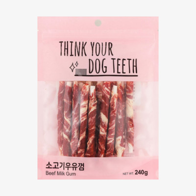 THINK YOUR DOG TEETH 소고기 우유껌 스틱 20개입