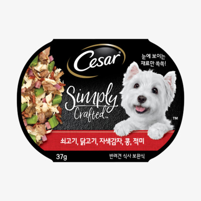시저 심플리 크래프티드 쇠고기,닭고기,자색감자,콩,적미 37g