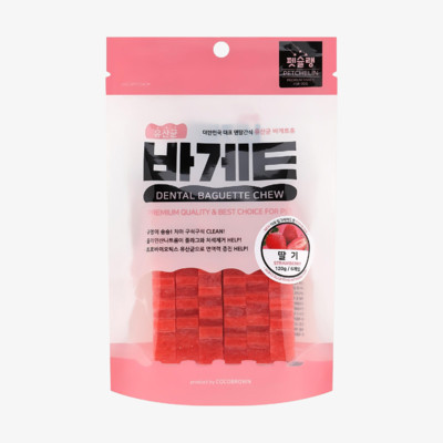 펫슐랭 유산균 바게트츄 딸기 120g