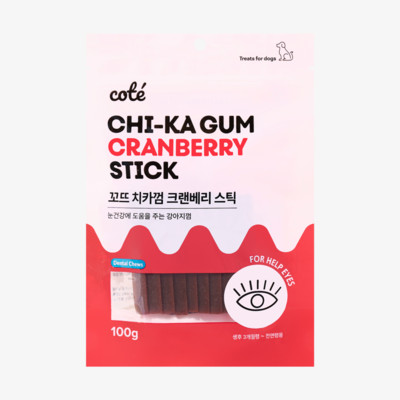 꼬뜨 치카껌 크랜베리 스틱 100g