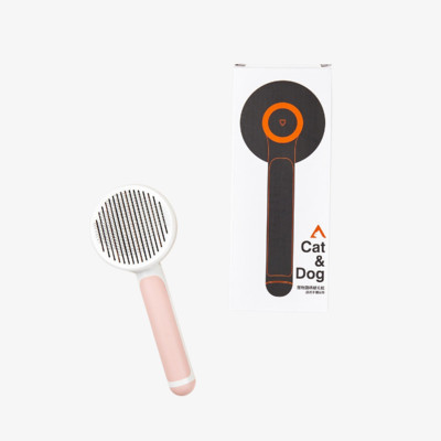 세이치 반려동물 원터치 브러쉬 핑크