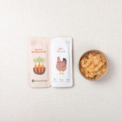 네츄럴코어 당근&치킨 스프 파우치 80g
