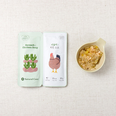 네츄럴코어 시금치&치킨 스프 파우치 80g
