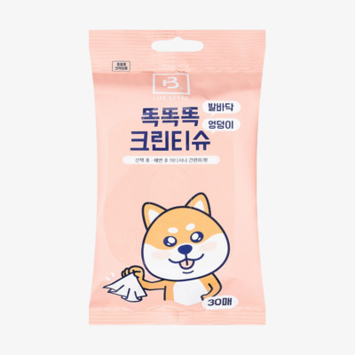 브리더랩 똑똑똑 발바닥&엉덩이 물티슈 30매