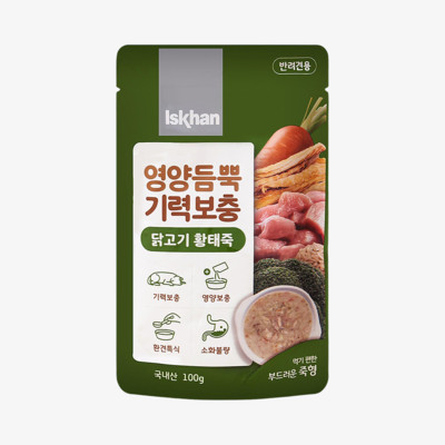 이즈칸 독 영양듬뿍 기력보충 닭고기 황태죽 100g