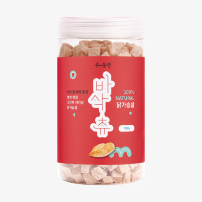 츄통령 바삭츄 동결건조 닭가슴살 대용량 100g