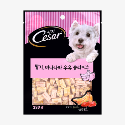 시저 딸기 바나나와 우유 슬라이스 280g