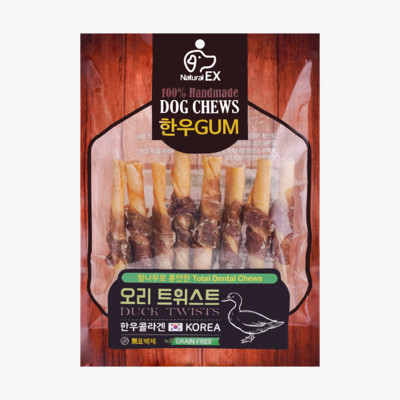 네츄럴EX 한우 오리 트위스트 60g