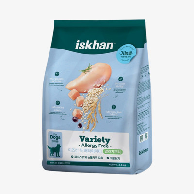 이즈칸 독 버라이어티 알러지프리 2.5kg