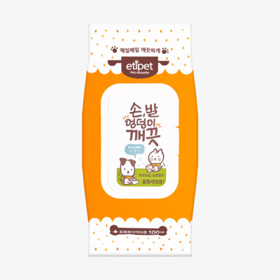 에티펫 손,발 엉덩이 깨끗 도톰한 티슈 100매