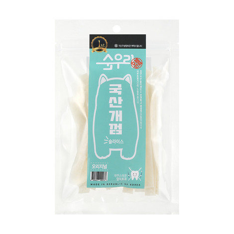 강아지대통령 순우리 국산개껌 슬라이스 60g